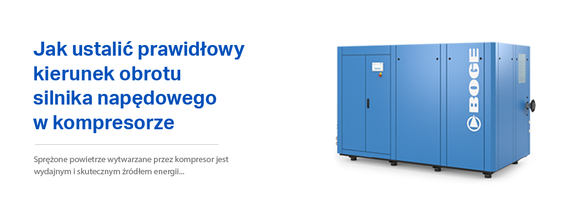 Kierunek obrotów sprężarki tłokowej